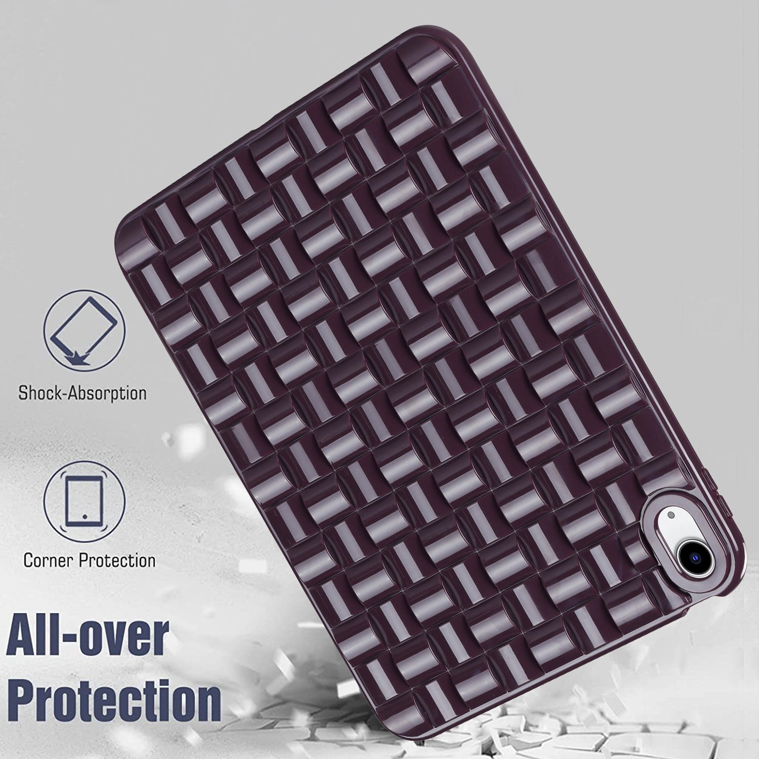 For iPad 10.9 (2022) Ice Cube Design Flexible TPU Tablet Case Anti-drop Back Cover For iPad 10.9 (2022) Ice Cube Design Flexible TPU Tablet Case Anti-drop Back Cover